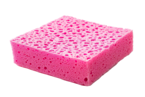 AI generated Stacked Pink Cleaning Sponges png