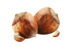 AI generated Close-Up of Hazelnuts png