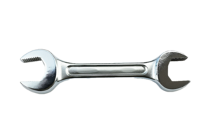 AI generated Silver Double-Ended Spanner png