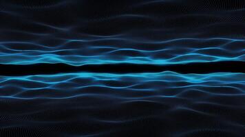 abstract gradient blue line wave animated 4K. blue particle line wavy background. blue background video