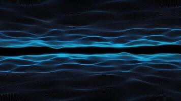 abstract gradient blue line wave animated 4K. blue particle line wavy background. blue background video