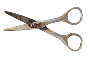 AI generated Vintage Rusty Scissors png