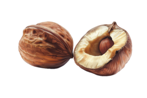 AI generated Close-Up of Hazelnuts png