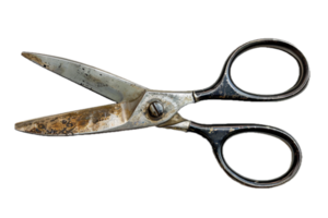 AI generated Vintage Rusty Scissors png