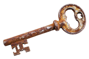 AI generated Antique Rusty Skeleton Key png