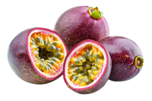 ai generado Fresco pasión Fruta mitades png