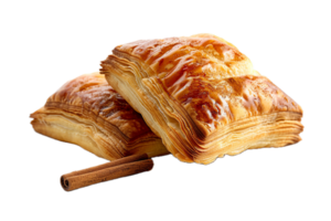 ai generiert knusprig Phyllo Gebäck mit Zimt Stöcke png