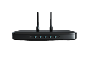 AI generated Wireless Router with Dual Antennas png