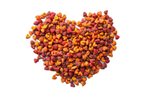 AI generated Heart-Shaped Arrangement of Cat Food and Treats png