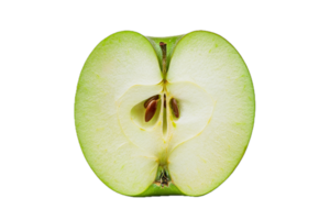 AI generated Cross Section of Green Apple png