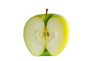 ai gegenereerd kruis sectie van groen appel PNG