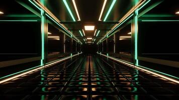 Turquoise and Peach Neon Central Corridor Background VJ Loop video