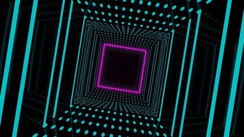 Pink and Cyan and Black Psychedelic Bright Tunnel Background VJ Loop video