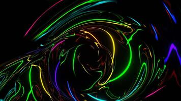 multicolore tunnel di colorato neon sfondo vj ciclo continuo video