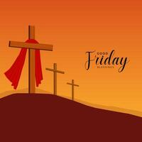 Good Friday Peace of Holy Week Social Media Post, Web Banner, Status, Story vector