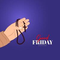 Good Friday Peace of Holy Week Social Media Post, Web Banner, Status, Story vector