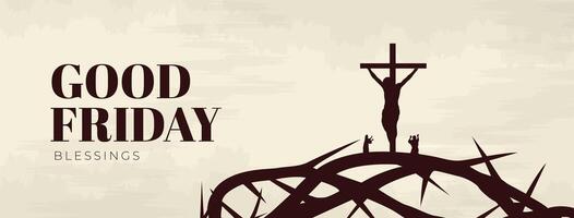 Good Friday Peace of Holy Week Social Media Post, Web Banner, Status, Story vector