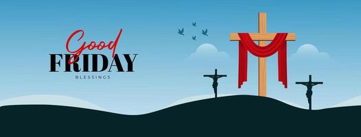 Good Friday Peace of Holy Week Social Media Post, Web Banner, Status, Story vector