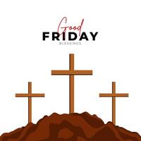 Good Friday Peace of Holy Week Social Media Post, Web Banner, Status, Story vector