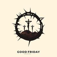 Good Friday peace of holy week social media post vector