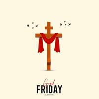 Good Friday Peace of Holy Week Social Media Post, Web Banner, Status, Story vector