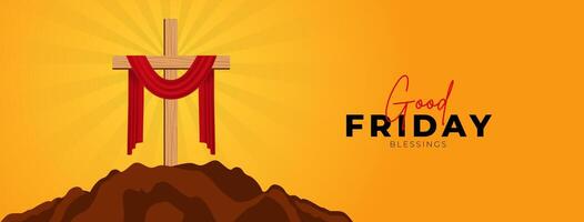 Good Friday Peace of Holy Week Social Media Post, Web Banner, Status, Story vector