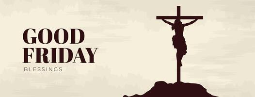 Good Friday Peace of Holy Week Social Media Post, Web Banner, Status, Story vector