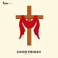 Good Friday Peace of Holy Week Social Media Post, Web Banner, Status, Story vector