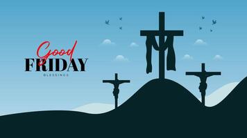 Good Friday Peace of Holy Week Social Media Post, Web Banner, Status, Story vector