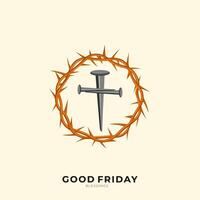 Good Friday Peace of Holy Week Social Media Post, Web Banner, Status, Story vector