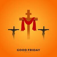 Good Friday Peace of Holy Week Social Media Post, Web Banner, Status, Story vector