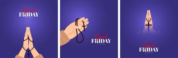 Good Friday Peace of Holy Week Social Media Post, Web Banner, Status, Story vector