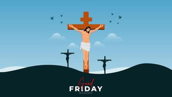Good Friday Peace of Holy Week Social Media Post, Web Banner, Status, Story vector