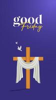 Good Friday Peace of Holy Week Social Media Post, Web Banner, Status, Story vector