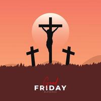 Good Friday peace of holy week social media post vector