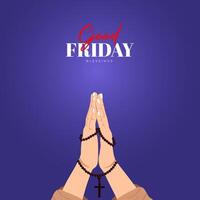 Good Friday Peace of Holy Week Social Media Post, Web Banner, Status, Story vector