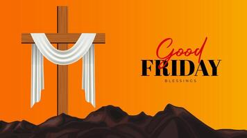 Good Friday Peace of Holy Week Social Media Post, Web Banner, Status, Story vector