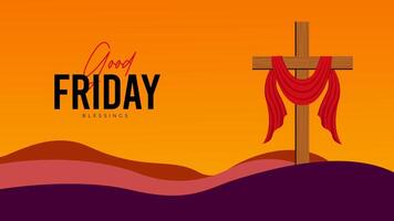 Good Friday Peace of Holy Week Social Media Post, Web Banner, Status, Story vector