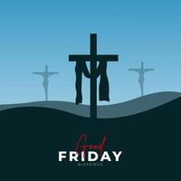 Good Friday Peace of Holy Week Social Media Post, Web Banner, Status, Story vector