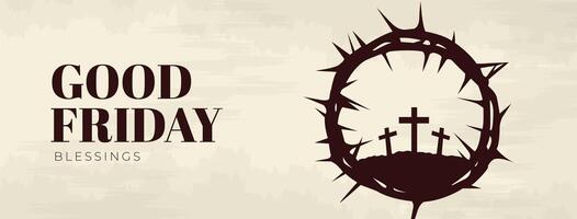 Good Friday Peace of Holy Week Social Media Post, Web Banner, Status, Story vector