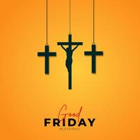 Good Friday peace of holy week social media post vector