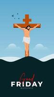 Good Friday Peace of Holy Week Social Media Post, Web Banner, Status, Story vector