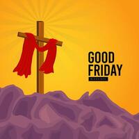 Good Friday peace of holy week social media post vector