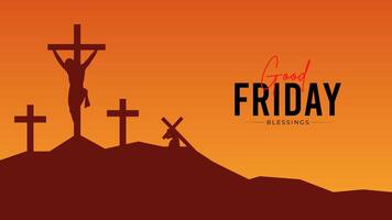 Good Friday Peace of Holy Week Social Media Post, Web Banner, Status, Story vector