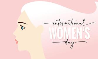 Happy Women's Day greeting card design vector