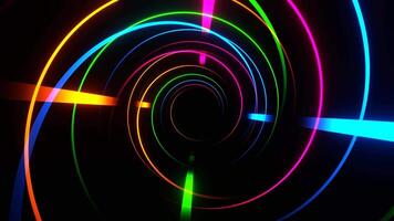 Multicolor Moving Fronted Neon Lines Background VJ Loop video