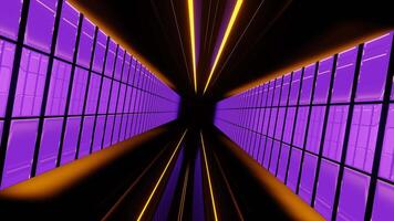 Purple and Yellow Side Cylinders Tunnel Background VJ Loop video