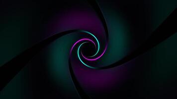 Cyan and Pink Reverse Spiral Neon Tunnel Background VJ Loop video