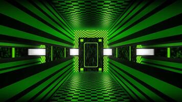 Green and Black Home Corridor Background VJ Loop video