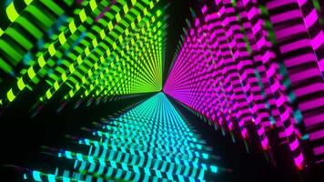 cyan und Rosa und Limette Neon- Lampe Spiral- Licht Hintergrund vj Schleife video